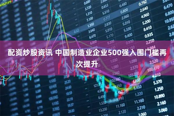 配资炒股资讯 中国制造业企业500强入围门槛再次提升